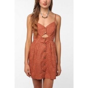 Cope Urban Outfitters Polka Dot Cutout Dress